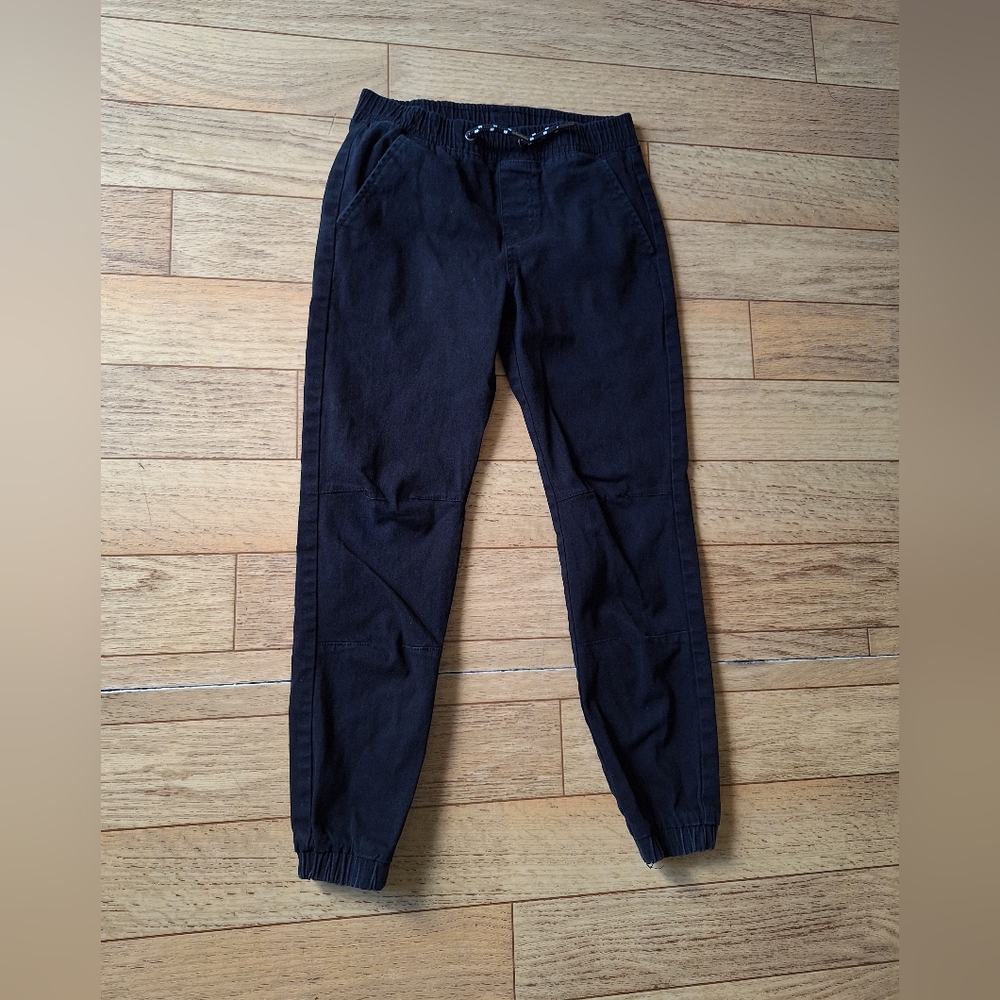 Boy Black Jogger Pants - Picture 1 of 4